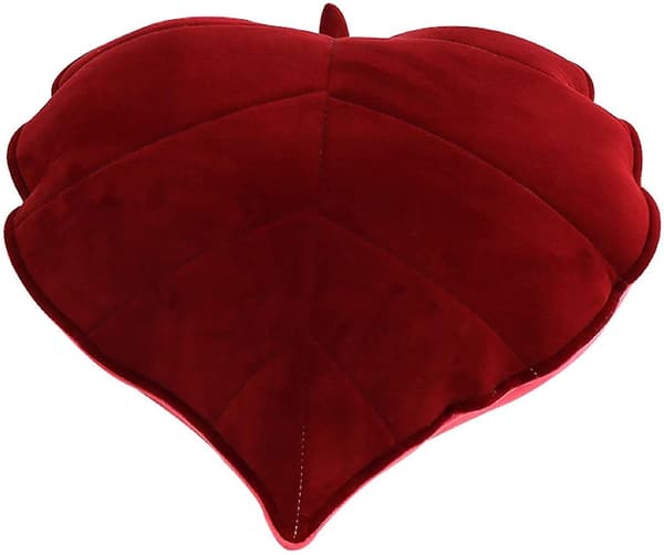 3D-löv Hushållssoffa Kudde Dekoration Dark Red