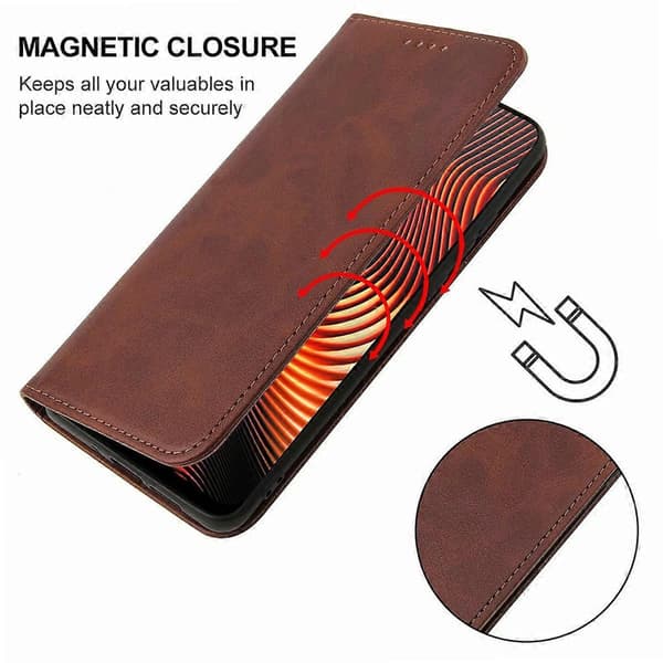 Magnetiskt läderfodral för Realme Narzo Brown