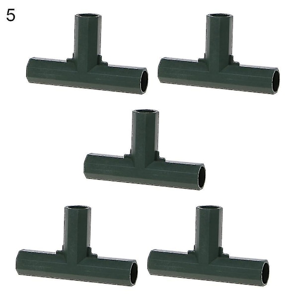 5 st plast 16mm 3-vägs slangkoppling DIY montera rackrör skarvadapter