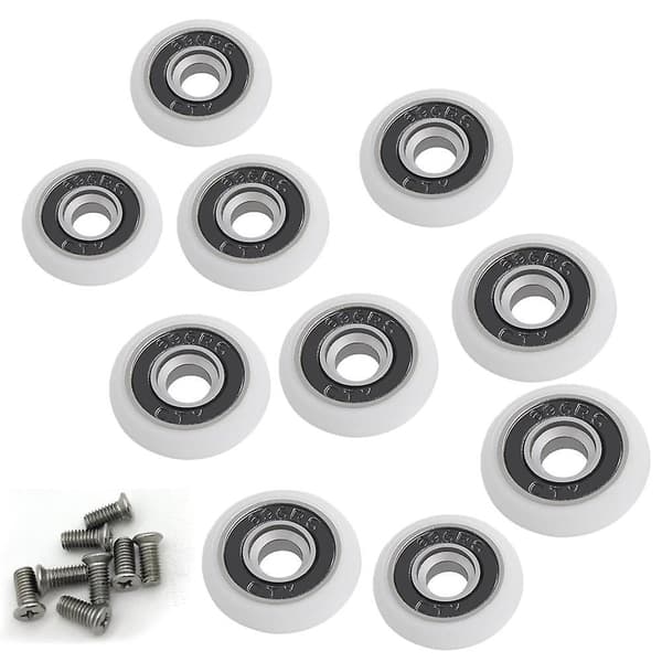 Sæt med 8 udskiftningshjul til 19 mm diameter brusedør