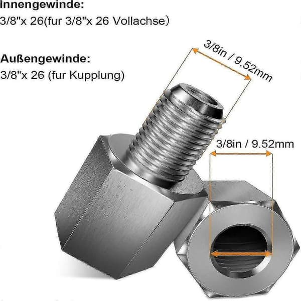 Cykelvagnsaxeladapter Universal Kopplingstyp