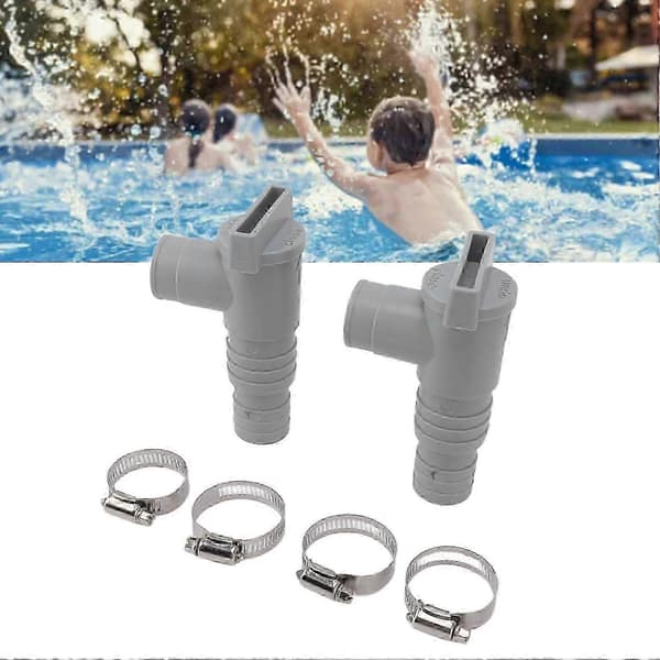 Intex Bestway PoolSun vedligeholdelses-/stopventil til pools med 32 mm slangetilslutninger