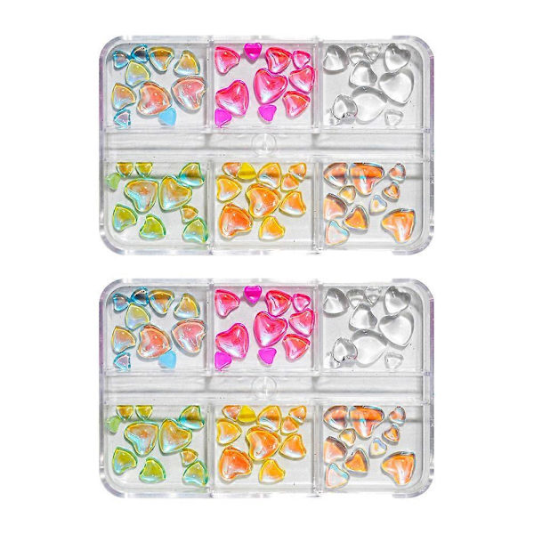 3D Slikfarvede Glasperler Neglekunst Tilbehør Havfrue Krystal Rhinestone Neglekunst Tilbehør Diamant Neglekunst til DIY Neglekunst Dekoration Neglekunst style7578