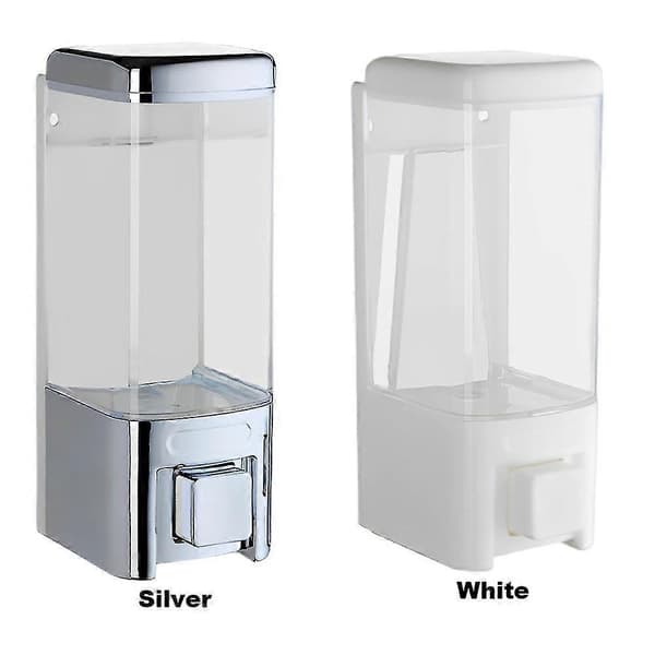 480 ml transparent väggmonterad manuell tvåldispenser för kök och badrum