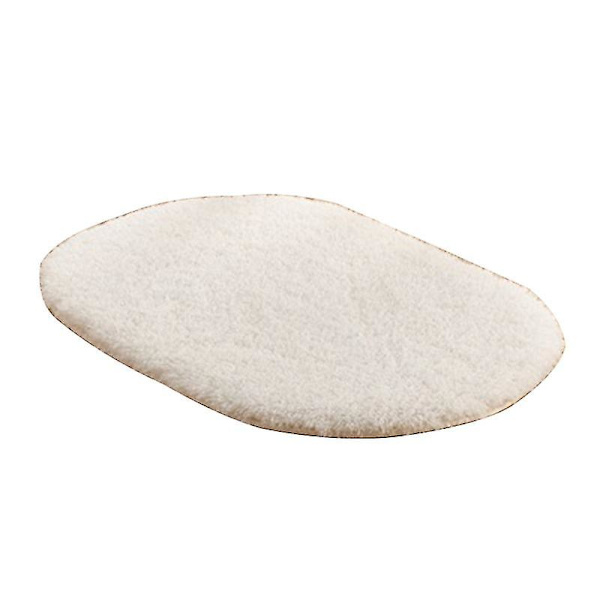 Vettä imevä soikea pehmo liukumaton lattiamatto matto Olohuoneen ovimatto matto Jikaix Milky White 40*60cm