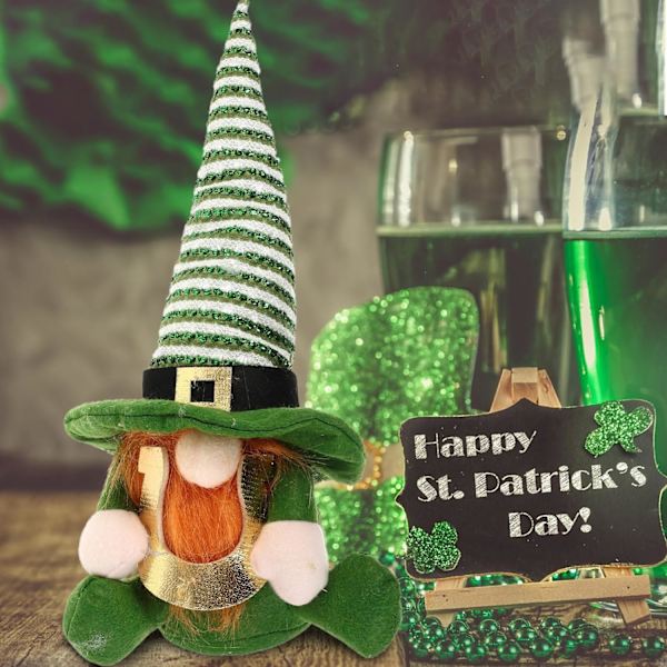 grön hatt docka prydnad irländsk tomte tomtar Dockfestival Desktop prydnad st patricks dag leprechaun irländska tomtar dekorationer