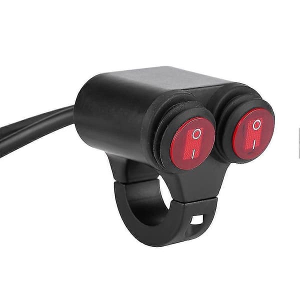 22 mm universell motorsykkelstyre frontlys brems tåkelys horn dobbel knappebryter modell C
