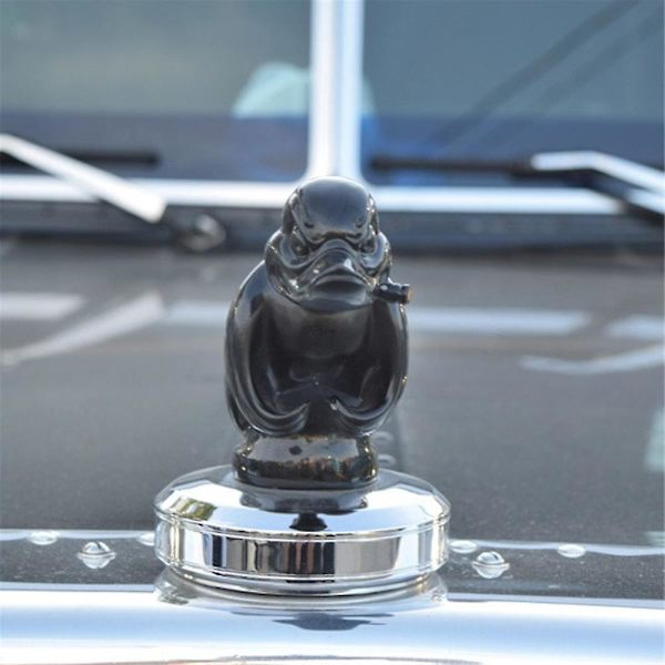 3D Sjov Vred And Duck Hood Ornament Bil Motorhjelm Dekoration Hjemmekontor Dekoration Black