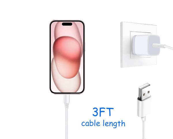 Bil Carplay-kabel Kompatibel med iPhone 15 16 15 Pro Max 15 16 Plus-kabel, 0,9 m