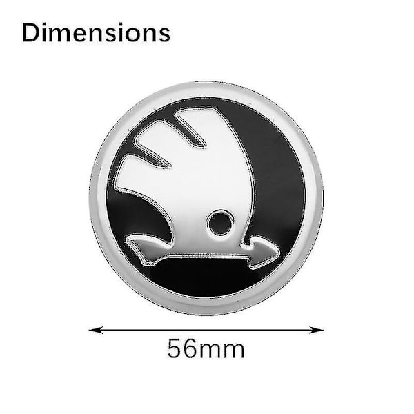 4 kpl 56 mm 60 mm auton pyörän keskimmäinen napa , cap kannen tunnus Cover Tarvikkeet Skoda Rapid Octavia Fabia Superb Kodiaq Kamiq, 56 mm hopea