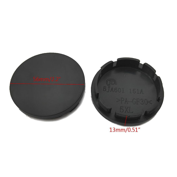 4 kpl 56 mm auton pyörän keskinapakorkit Universal Abs ajoneuvon renkaan renkaan vanteen cover Silver