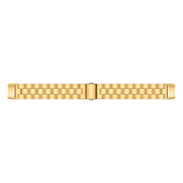 Tre perler i rustfrit stål Smart Watch Band erstatning metalrem til Fitbit Luxe Gold Style D Other Smartwatch Model