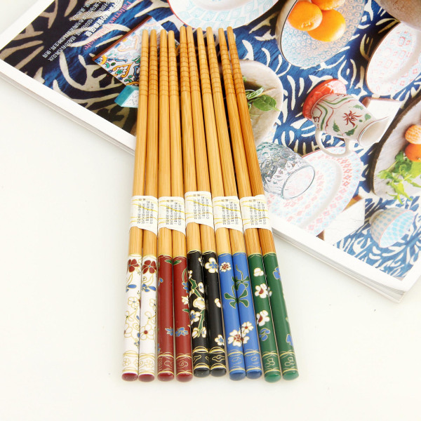 Bamboo Chopsticks - Sushi Nuudelit Natural Bamboo Home Hotel Puiset syömäpuikot -lahjarasia