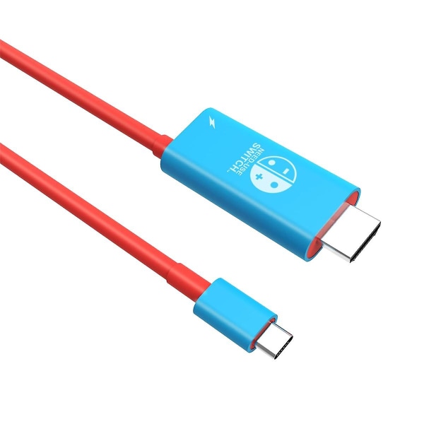 Bärbar för Adapter Kabel 4K 30Hz USB-C till -kompatibel TV Adapter för Switch/ blue red