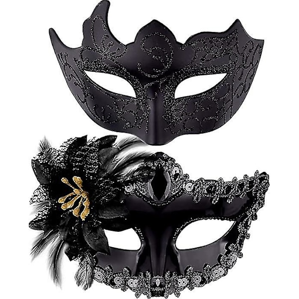 Par Venetian Mask Masquerade Mask Kvinne Blonder Venetian Mask for Kvinne Mann Masquerade Fest
