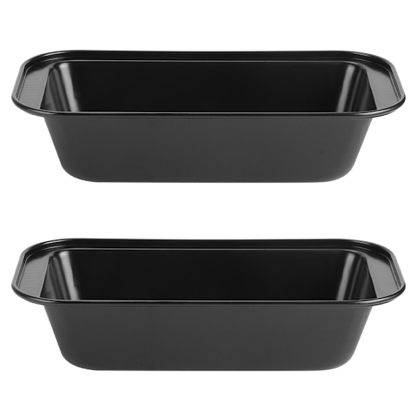 Rektangulær toastform, brødform, kulstofstål non-stick bagværk bageforme, sort