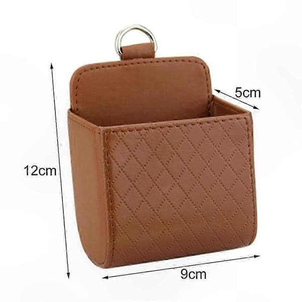 Universal læder luftventil organizer til bil, lastbil, SUV Beige
