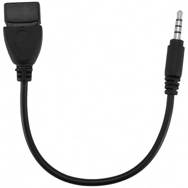 USB til AUX 3,5 mm lydladekabel med jackplugg