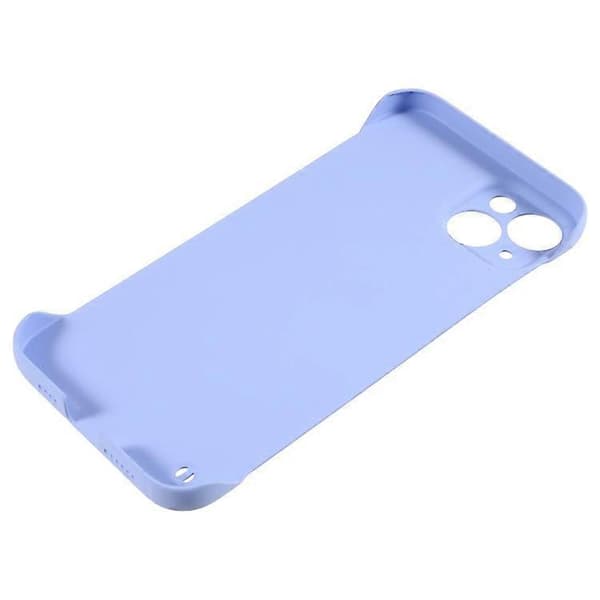 Kompatibel med iPhone 15 Plus etui rammeløst hud-touch hårdt PC telefoncover LightPurple