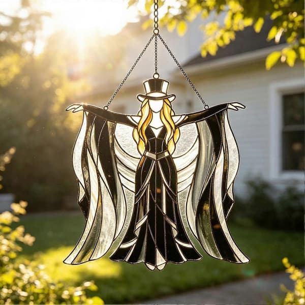 Gotisk Boho Vindusdekor – UV-trykt – for bursdagsgave