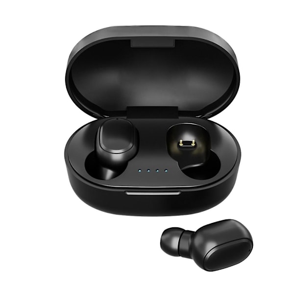 TWS Trådlösa In-Ear Bluetooth-hörlurar 5.0 Mini Öronproppar för Iphone Samsung black