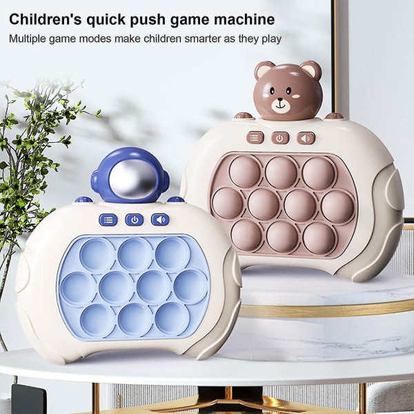 Pop Push It -peliohjain Bubble Sensory Fidget Toy Electronic Whack Console Brown  White