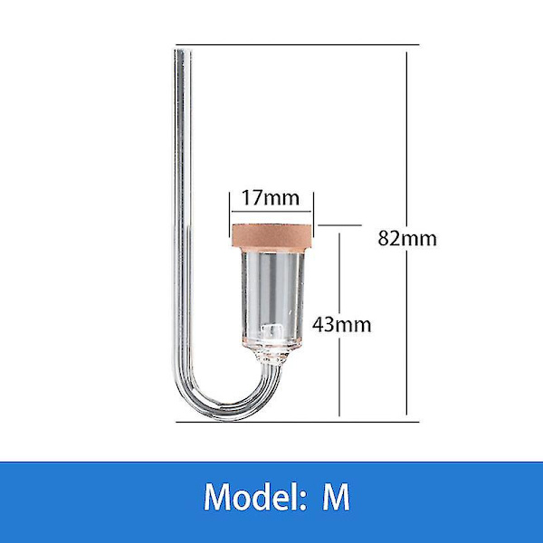 CO2-diffusor, Klar Akryl CO2-diffusor, CO2-diffusor for Akvariumsplanter Gressvann (m)