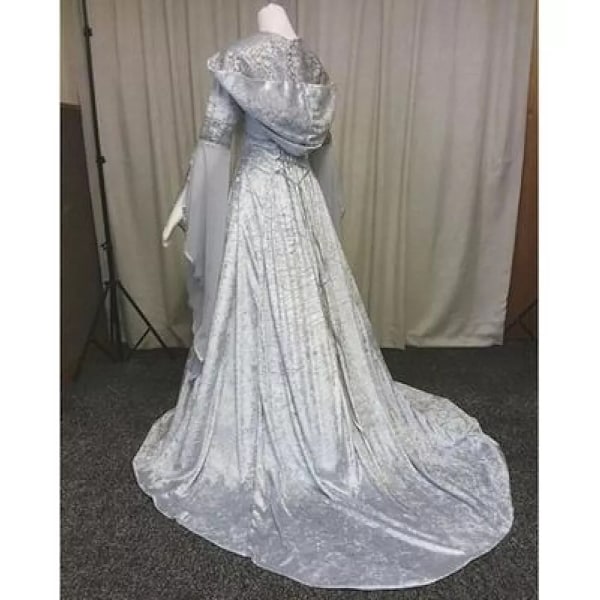 Goottilainen Huppupuku Morsiuspuku Cosplay Halloween Gris P