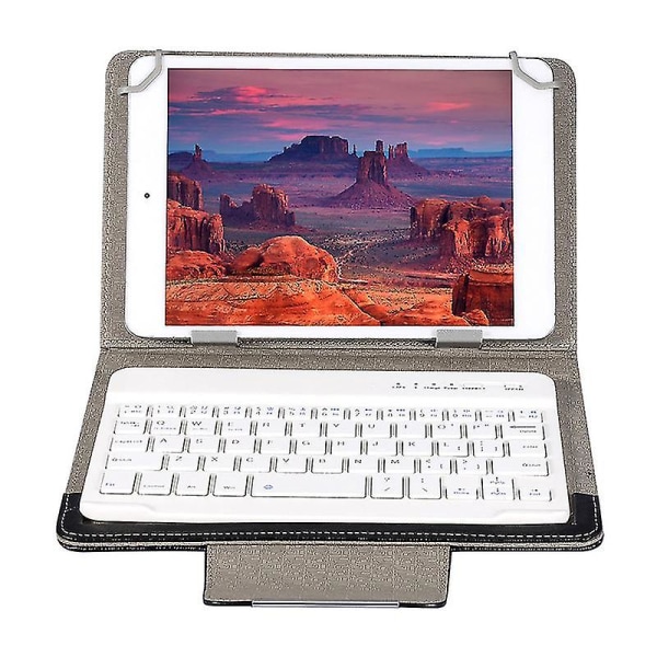 För Samsung Galaxy Tab A 8.0" Case Folio Cover Stand W Bluetooth Keyboard-hao Black 9.1in