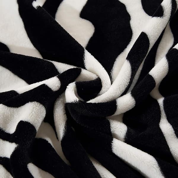 Sebrastripet flanellteppe for sofa og seng (150*200cm) yx
