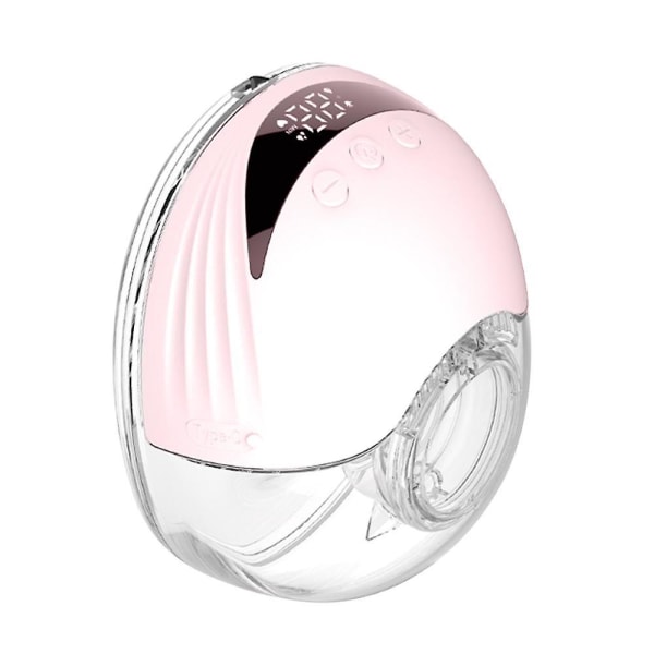 2st handsfree bröstpump Bärbar elektrisk bröstpump Lättvikt med LED-skärm 4 lägen & 12 pink 1-Pack