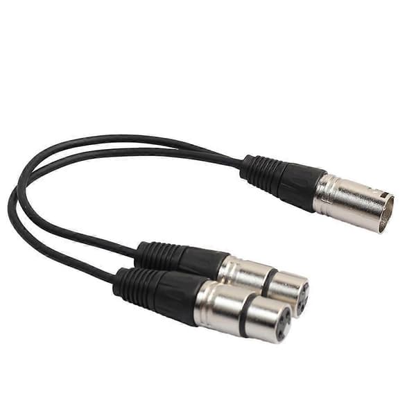 Y-splitter lyd XRL-kabel, 3-pinners XRL lyd hann til 2 doble hunn-ledninger 0,3 m