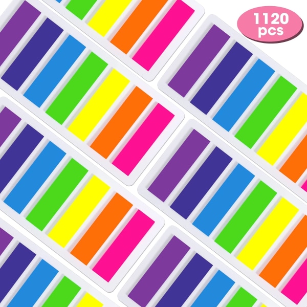 1120 stykker Sticky Notes Index selvklebende bokmerker, indeksfaner for