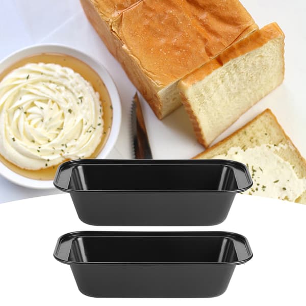 Rektangulær toastform, brødkakeform, karbonstål non-stick konditoribakeformer, svart