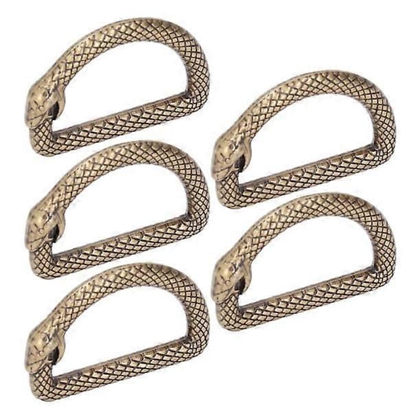 5 stk. D-ringer i sinklegering, robuste, slitesterke, multifunksjonelle, brede bruksområder, D-ringer i metall