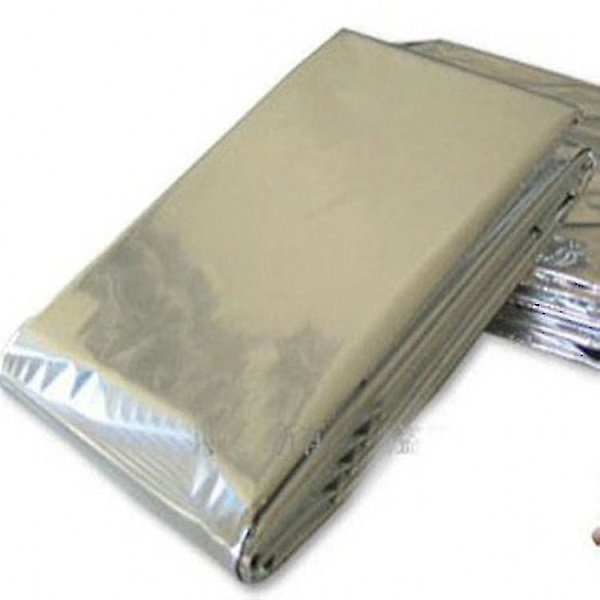 3 st nödfilt överlevnadsutrustning folie Mylar termiska filtar stor dubbelsidig flykt