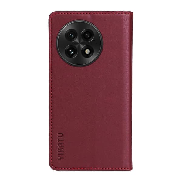 Plånboksfodral i PU-läder med ställ för OnePlus 13 Wine Red