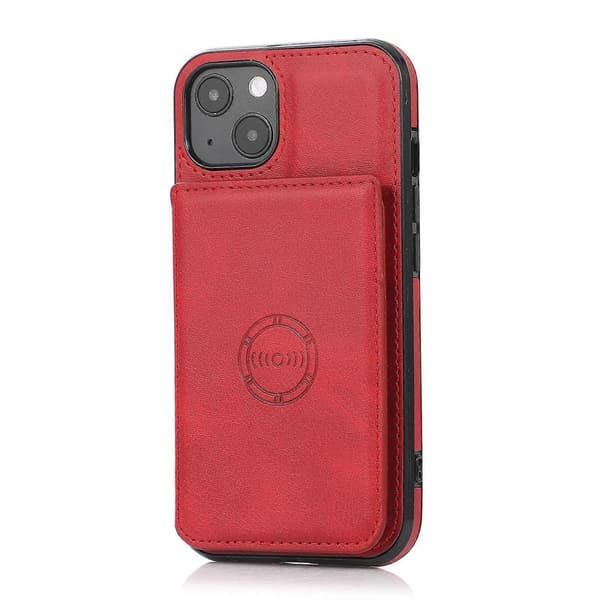 Pehmeä Magneettikorttitasku iPhone 14 -puhelimelle Red