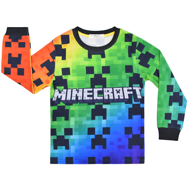 Minecraft-Min Värld Stora Barn Långärmad Hemmakläder Tröja + Byxor Set style1 120
