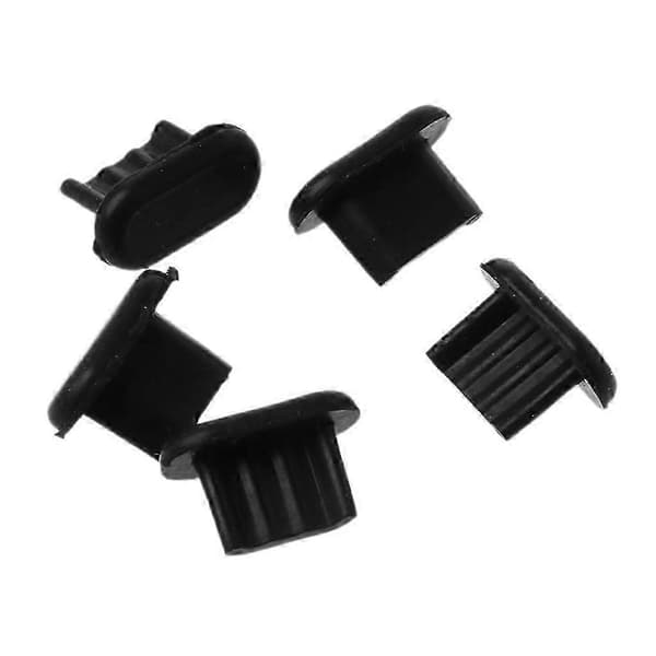 10 sæt Micro USB-portbeskytter, 3,5 mm jackstikstøvprop, SIM-værktøj til Android Black
