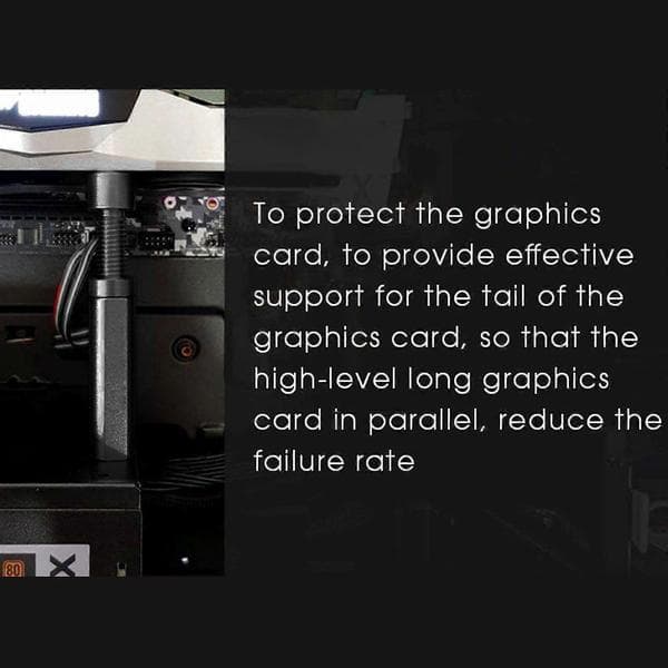 GPU-støtteholder Grafikkortbeslag Videokort Sagholder til stationær pc-computer til kabinet sølv Silver