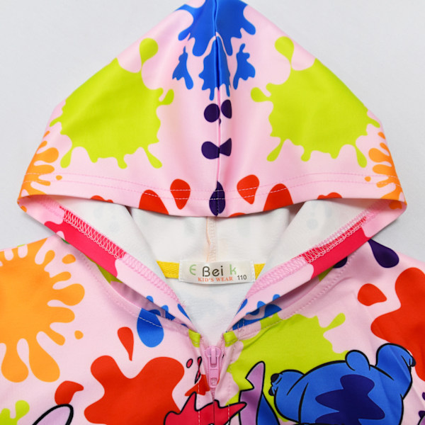 Stitch hettejakke med glidelås for mellomstore og store barn 130