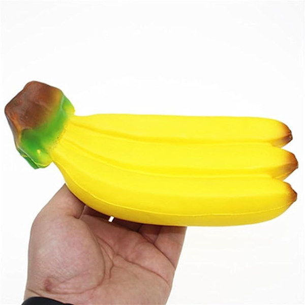 Stress Relief Rising Egnet legetøj til børn Bananer Duftende presset Slow Bread Toy D10 Legetøj (GUL, One Size)