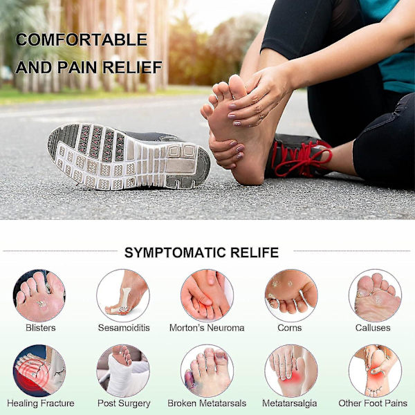 Metatarsal Pads 4 st fotkuddar för snabb smärtlindring - mjuk sula mjuk gelboll
