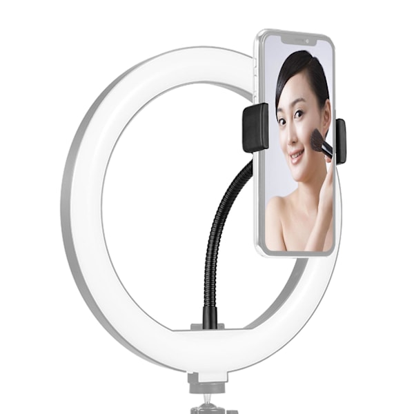 Sammenleggbar telefonklemmeholderstativ med 1/4 skruemontering for LED-ringlys Smartphone-montering kompatibel med Iphone Android-smarttelefoner