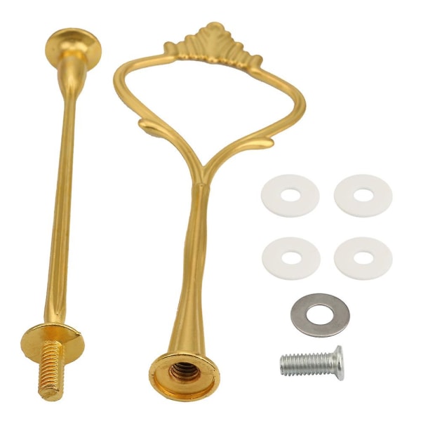 Crown 2 Tier Cake Cupcake Stand Handtag Hardware Fitting Hållare Gold