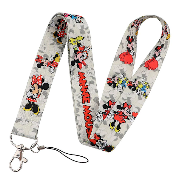 Disney Mickey Minnie Mus Søt Tegneserie Lanyard Arbeidsskole ID-kortholder Halsstropp Barn Gave C