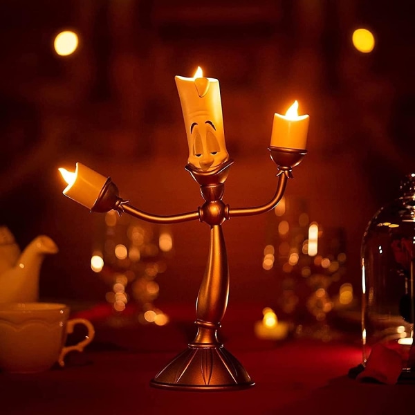 Clock Candle Beauty And The Beast Kerzenhalter Lumiere Led-kerzenhalter Fr Hochzeitstisch, Weihnachtsfeier, Heimdekoration Aespa