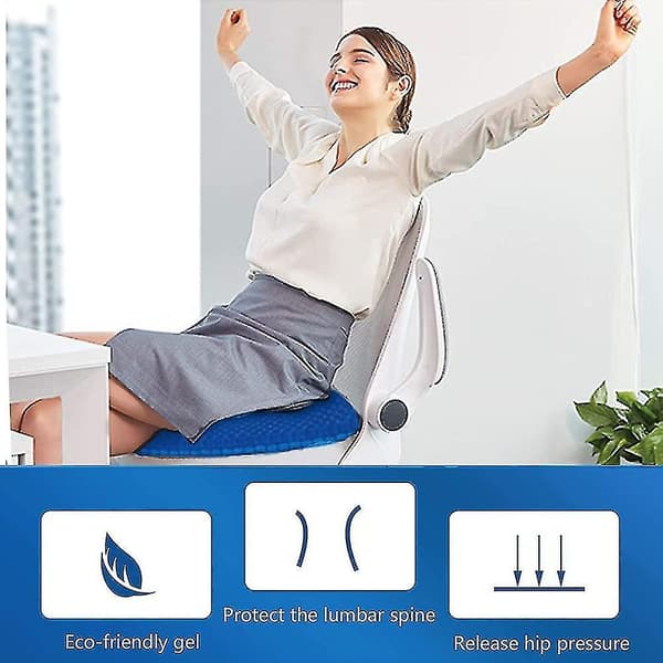 Gel sete pute ortopedisk, pustende sete pute Honeycomb Bionic stol