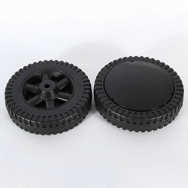 6 tommer sorte glatte rullende BBQ grillhjul - 2 pak